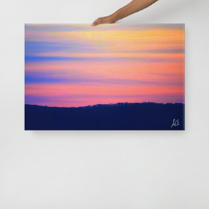 Canvas: Striped Sunset (size 24"x36" only)