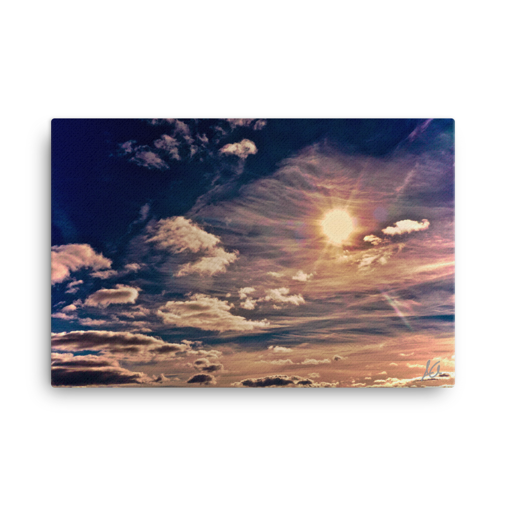 Canvas: Blue Sky Sun (size 24"x36" only)