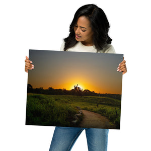 Metal prints: Sunset at the NC Museum of Art