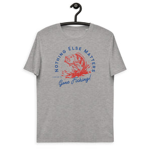 Unisex organic cotton t-shirt: Gone Fishing