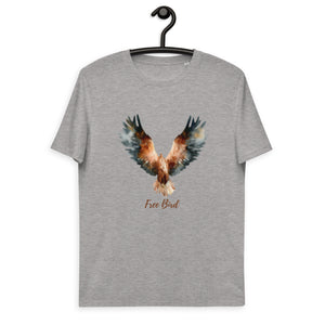 Unisex organic cotton t-shirt: Free Bird