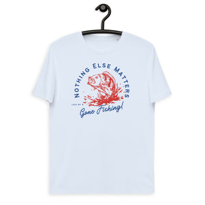 Unisex organic cotton t-shirt: Gone Fishing