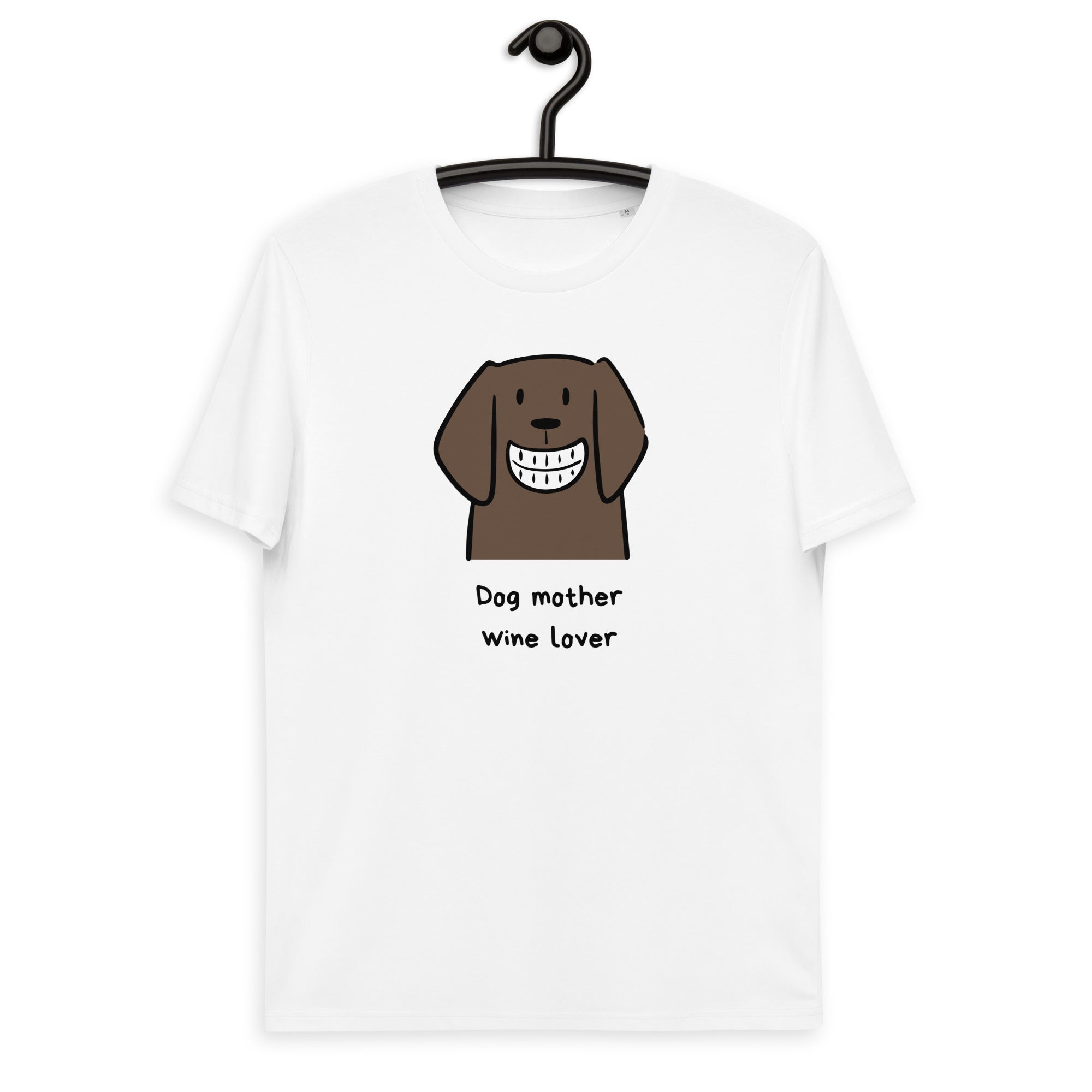 Unisex organic cotton t-shirt: Dog Mother Wine Lover