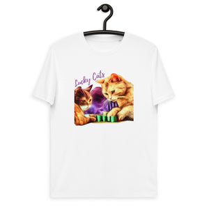 Unisex organic cotton t-shirt: Lucky Cats